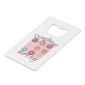 Doughnut Worry Creditkaart Flessenopener (Voorkant Gekanteld)