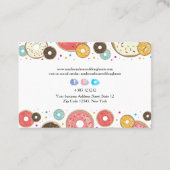 Doughnuts Colorful Pattern Visitekaartje (Achterkant)