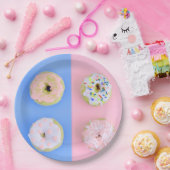 Doughnuts pastel papieren bordje (Feest)