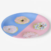 Doughnuts pastel papieren bordje (Gekanteld)