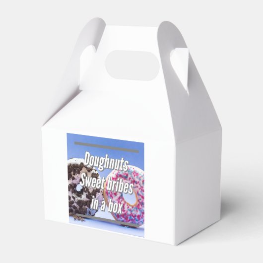 Doughnuts Sweet Bribes In A Box Bedankdoosjes (Achterkant)
