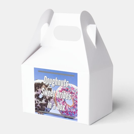 Doughnuts Sweet Bribes In A Box Bedankdoosjes (Voorkant Zijde)