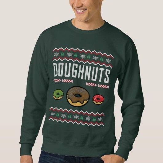 Doughnuts Ugly KerstSweater Trui (Voorkant)