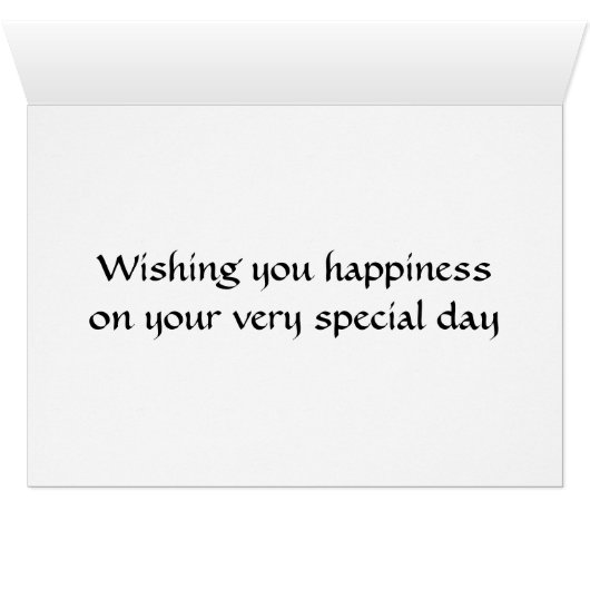 **DOUGHTER** OP DE WEDDAG" WENS U GEZICHT (Binenzijde Horizontaal (Onderkant))