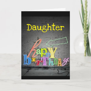 **DOUGHTER** SCHRIJVEN IS OP DE WALL BIRTHDAY KAAR KAART
