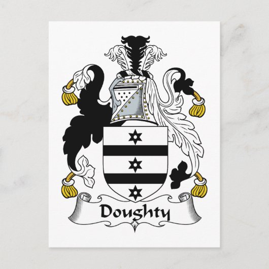 Doughty Family Crest Briefkaart (Voorkant)