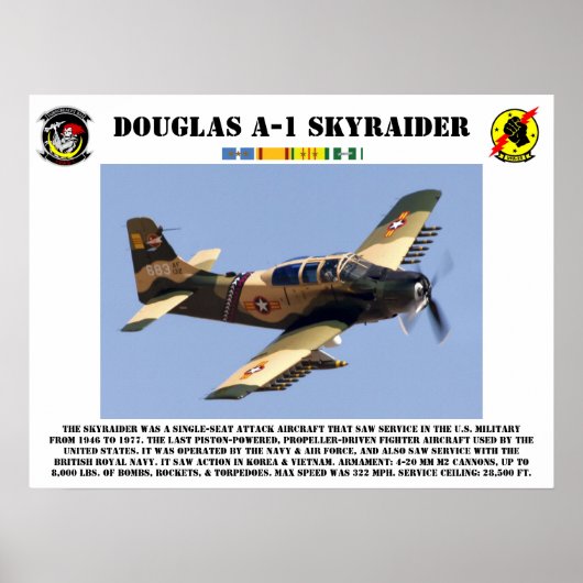 Douglas A-1 Skyraider Poster (Voorkant)