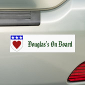 Douglas aan boord bumpersticker (Op auto)
