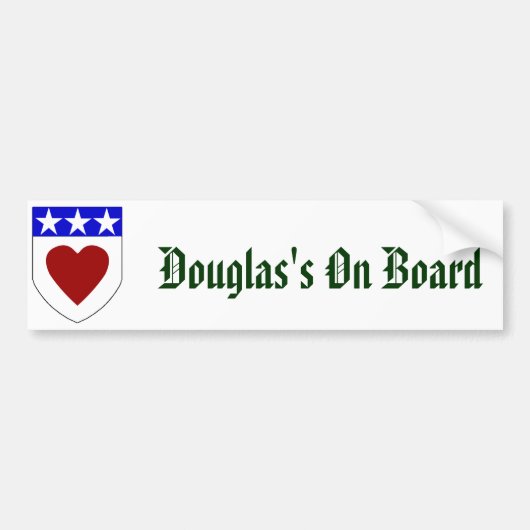 Douglas aan boord bumpersticker (Voorkant)
