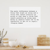 Douglas Adams Poster (Keuken)