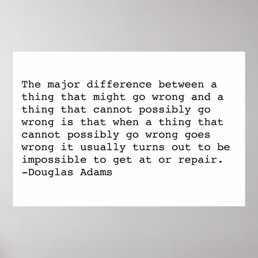 Douglas Adams Poster (Voorkant)