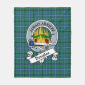 Douglas Ancient Clan Badge Tartan Pset Fleece Deken (Voorkant)