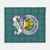 Douglas Ancient Clan Badge Tartan Pset Fleece Deken (Voorkant (Horizontaal))