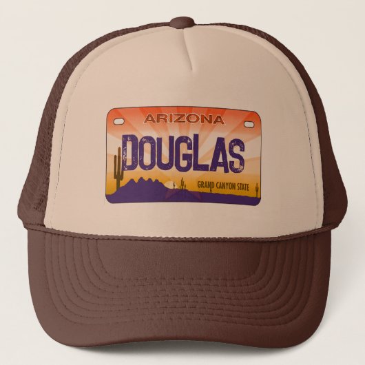 Douglas Arizona vlag licentie bord pet (Voorkant)