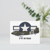 Douglas C-47 Skytrain Briefkaart (Staand voorkant)