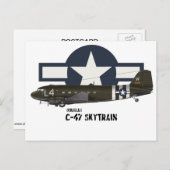 Douglas C-47 Skytrain Briefkaart (Voorkant / Achterkant)