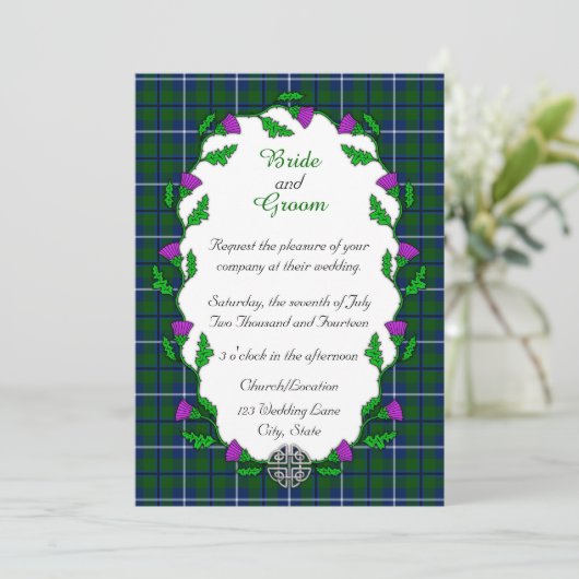 Douglas Celtic Wedding Kaart (Staand voorkant)