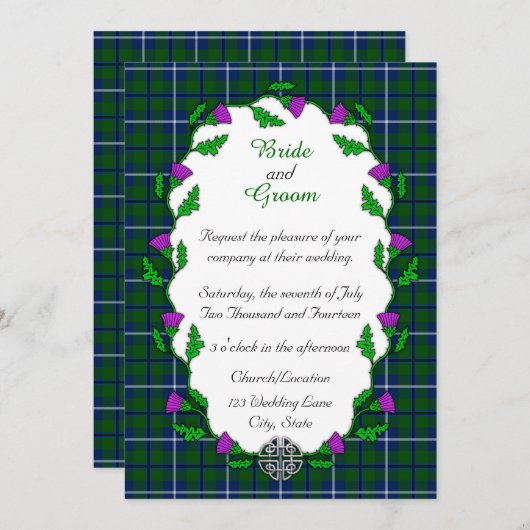 Douglas Celtic Wedding Kaart (Voorkant / Achterkant)