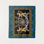 Douglas Clan Badge & Motto w/Lions Wandkleed (Voorkant)