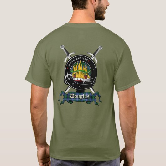 Douglas Clan Badge & Swords T-Shirt (Achterkant)