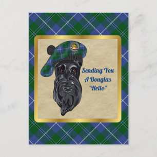 Douglas Clan Badge & Tartan Briefkaart