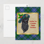 Douglas Clan Badge & Tartan Kerst Briefkaart (Voorkant / Achterkant)