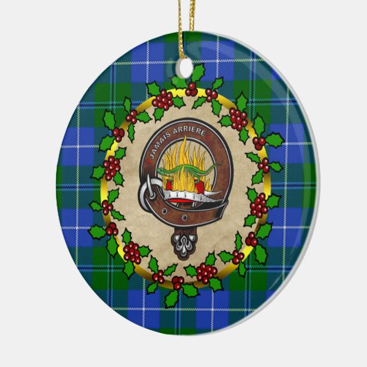 Douglas Clan Badge & Tartan Persoonlijke mas Keramisch Ornament (Links)