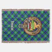 Douglas Clan Crest over tartan Deken (Voorkant)