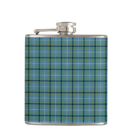 Douglas Clan Lichtblauw en Groen Oud Tartan Heupfles