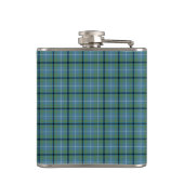 Douglas Clan Lichtblauw en Groen Oud Tartan Heupfles (Achterkant)