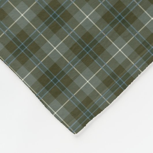 Douglas Clan Loden Green Reproduction Tartan Fleece Deken (Hoek)