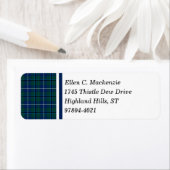 Douglas Clan Modern Navy Blue Tartan Etiket (Insitu)