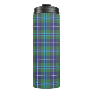 Douglas Clan Plaid Schotse Tartan Blauw Groen Geru Thermosbeker