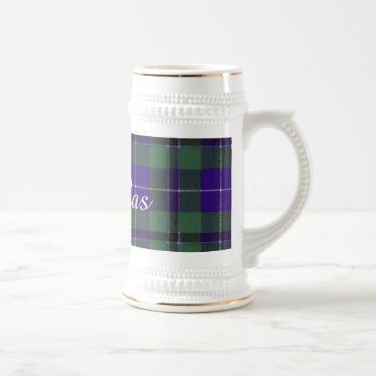 Douglas clan Pset Scottish tartan Bierpul (Rechts)
