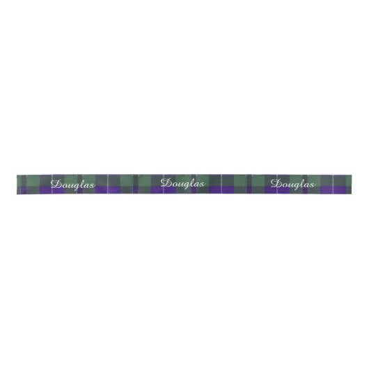 Douglas clan Pset Scottish tartan Satijnen Lint (Voorkant)