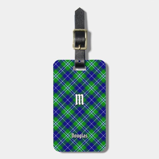 Douglas Clan Tartan Bagagelabel (Voorkant verticaal)