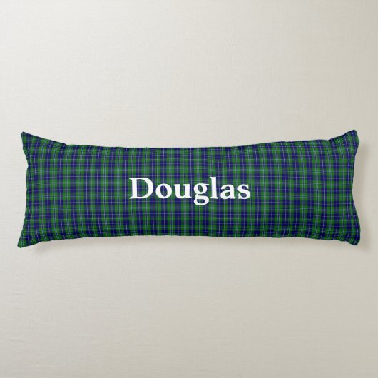 Douglas Clan Tartan Plaid Body Pillow Lichaamskussen (Voorkant)