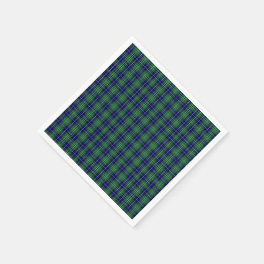Douglas Clan Tartan Plaid Papieren servetten (Hoek)