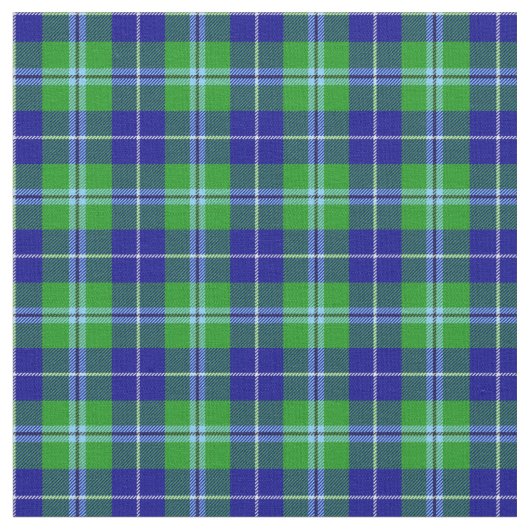 Douglas Clan Tartan Pset Scottish Pattern Stof (Close Up)