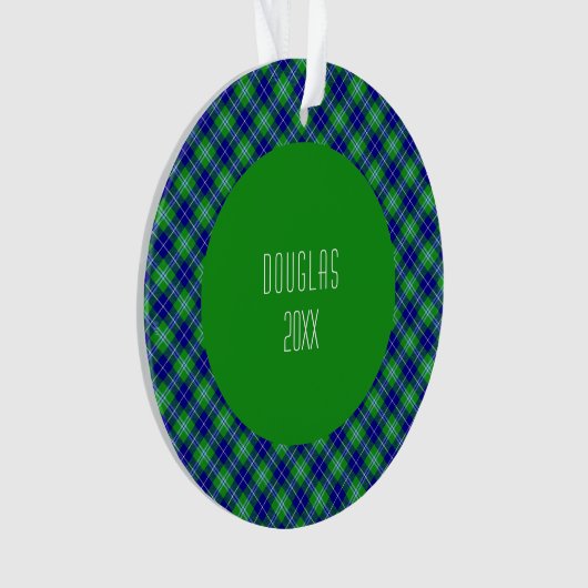 Douglas Clan Tartan Scottish Pset Ornament (voorkant)