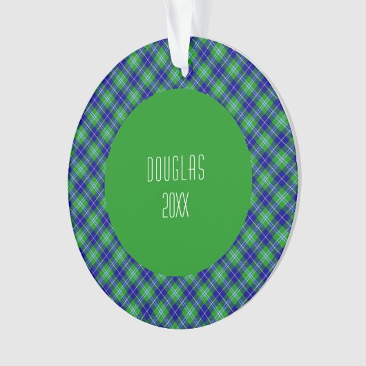 Douglas Clan Tartan Scottish Pset Ornament (voorkant)