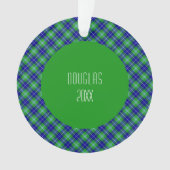 Douglas Clan Tartan Scottish Pset Ornament (voorkant)