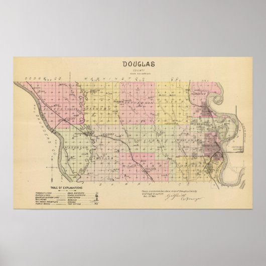 Douglas County, Nebraska Poster (Voorkant)