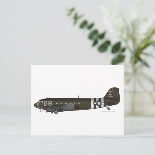 Douglas Dakota C-47 Argonia Briefkaart (Staand voorkant)