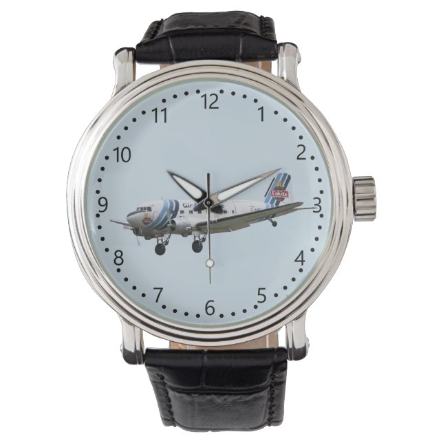 Douglas Dakota DC3 G-AMSV -3 Horloge (Voorkant)