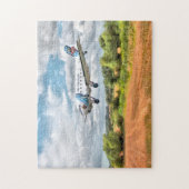 Douglas Dakota DC3 op finale Legpuzzel (Verticaal)