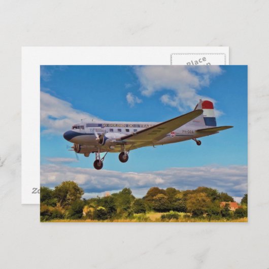 Douglas Dakota DC3 (PH-DDA) Briefkaart (Voorkant / Achterkant)