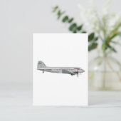 Douglas DC-3 Johnson Flying Service Briefkaart (Staand voorkant)