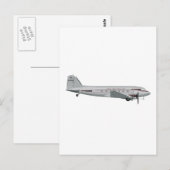 Douglas DC-3 Johnson Flying Service Briefkaart (Voorkant / Achterkant)