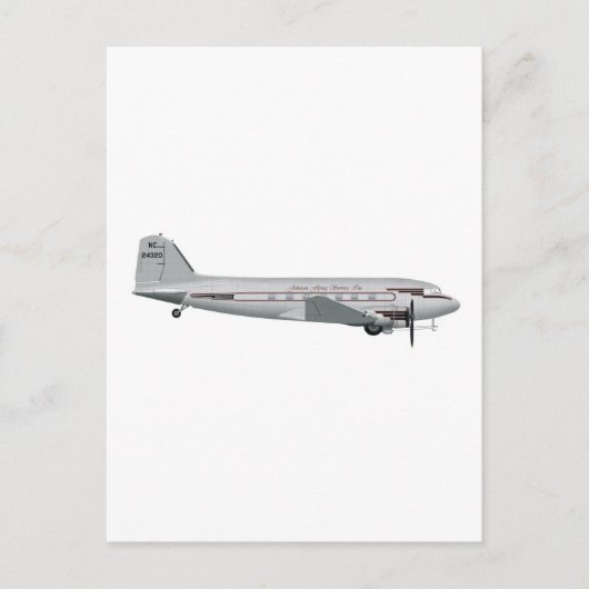 Douglas DC-3 Johnson Flying Service Briefkaart (Voorkant)